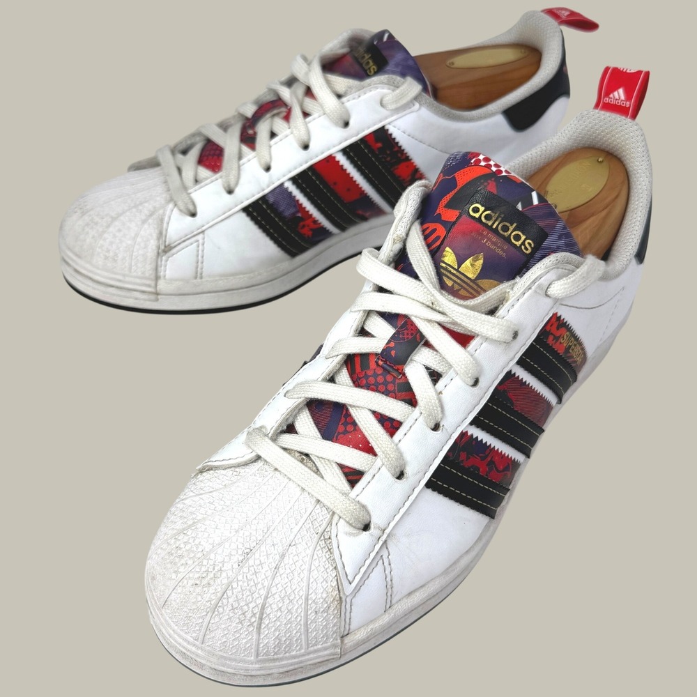 Adidas Superstar Sneakers Women 6 White Chinese New Year Q47184 CNY Shell Toe